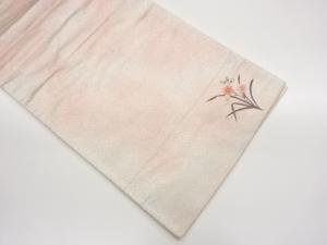 草花模様刺繍袋帯